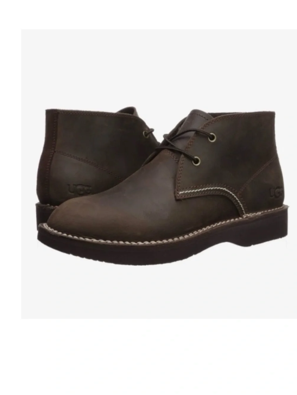 New UGG Camino Waterproof Chukka Boots Men’s 13 Grizzly Brown Leather Lace Up